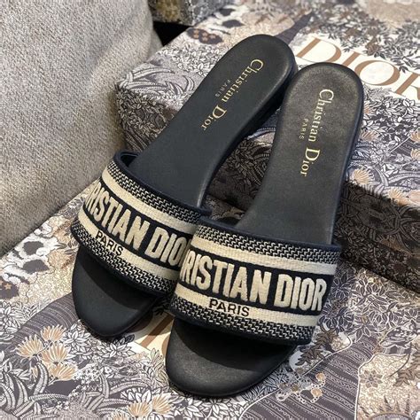 black dior dway slides|christian Dior dway slides price.